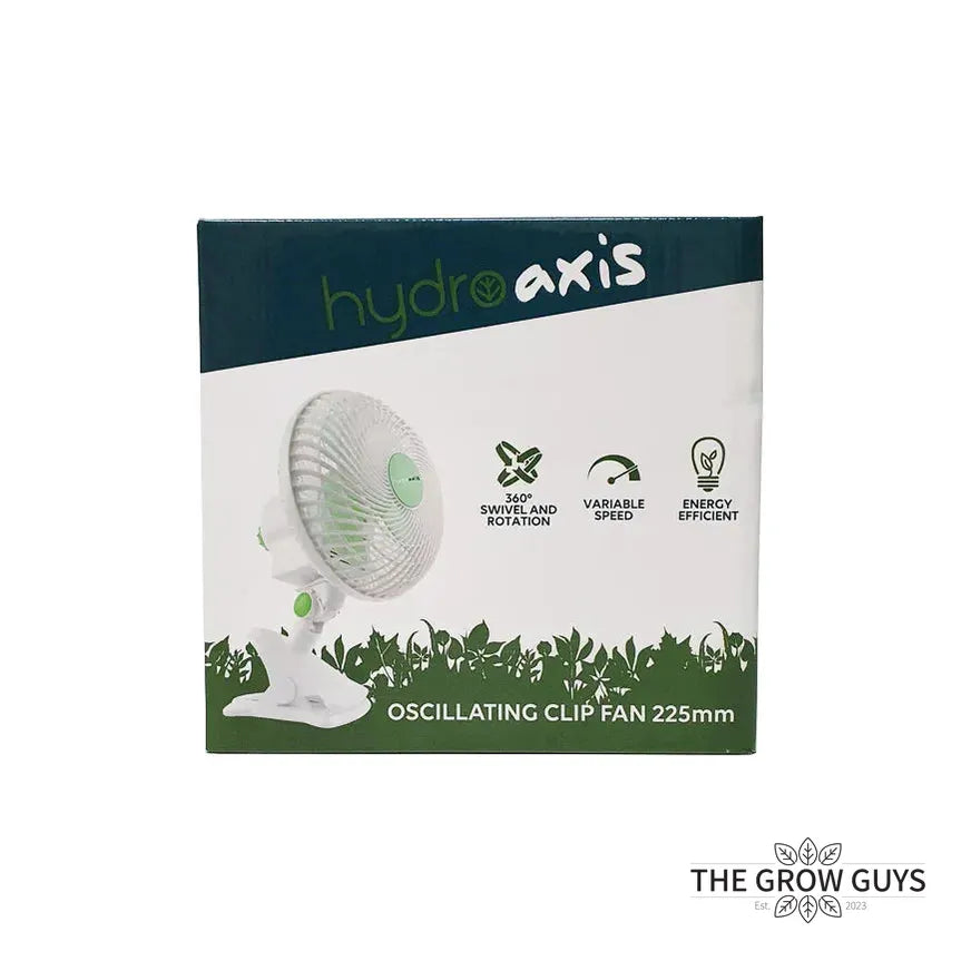 Clip fan by Hydro Axis – 225mm oscillating clip fan