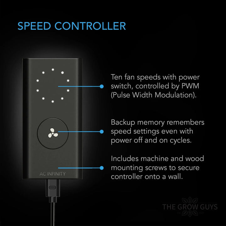 Cloudline Pro S Inline Duct Fans by AC Infinity — EC Motor, 10-Speed Controller