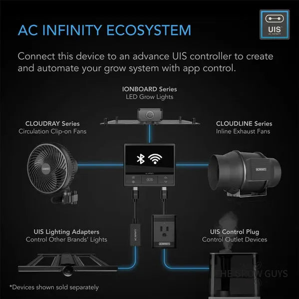 Cloudline Pro S Inline Duct Fans by AC Infinity — EC Motor, 10-Speed Controller