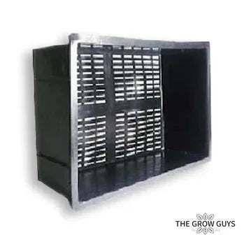Crop Box Tub Black Grated Base — Stackable Hydroponic Tub for DWC, Cloning & Propagation