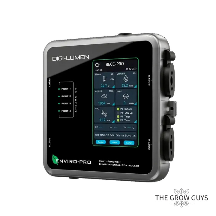 Enviro-Pro Environmental Controller by Digi-Lumen — Temp, Humidity, CO₂ & VPD with 4-Channel Dimming