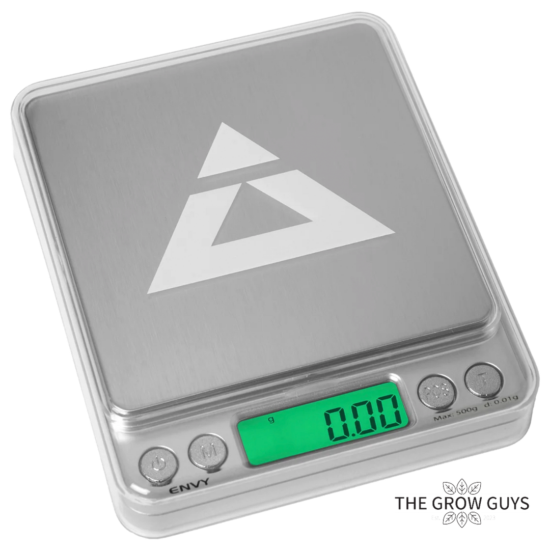 Envy NV-500 Mini Scale by On Balance — 500g x 0.01g Digital Scale with Dual Weighing Trays