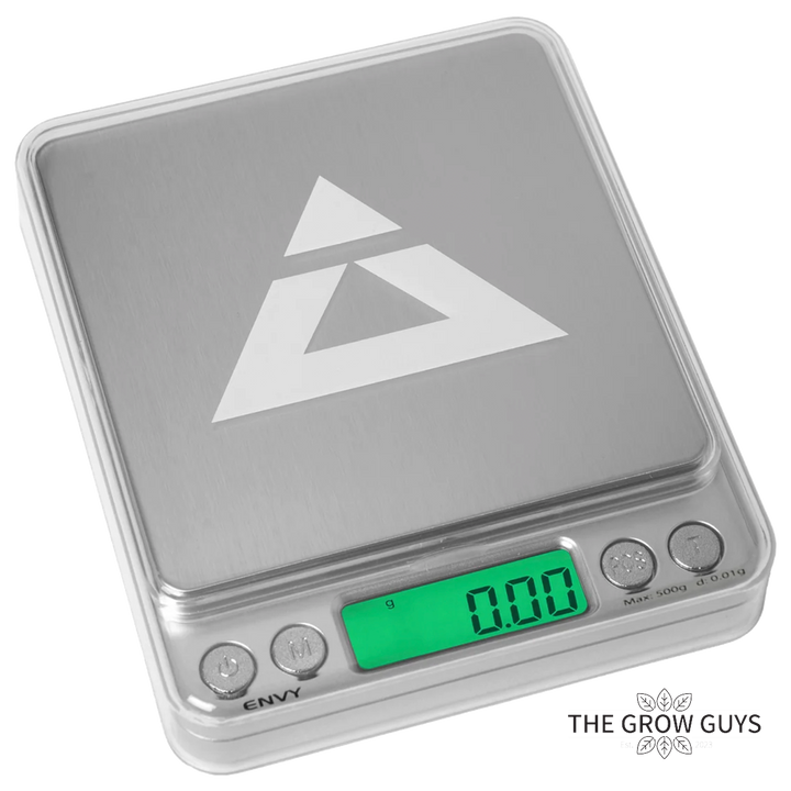 Envy NV-500 Mini Scale by On Balance — 500g x 0.01g Digital Scale with Dual Weighing Trays