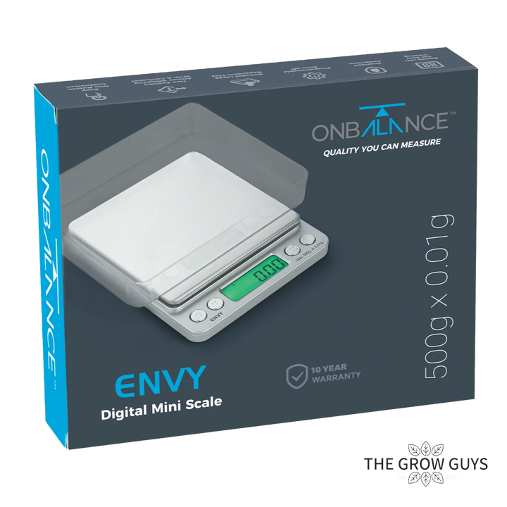 Envy NV-500 Mini Scale by On Balance — 500g x 0.01g Digital Scale with Dual Weighing Trays