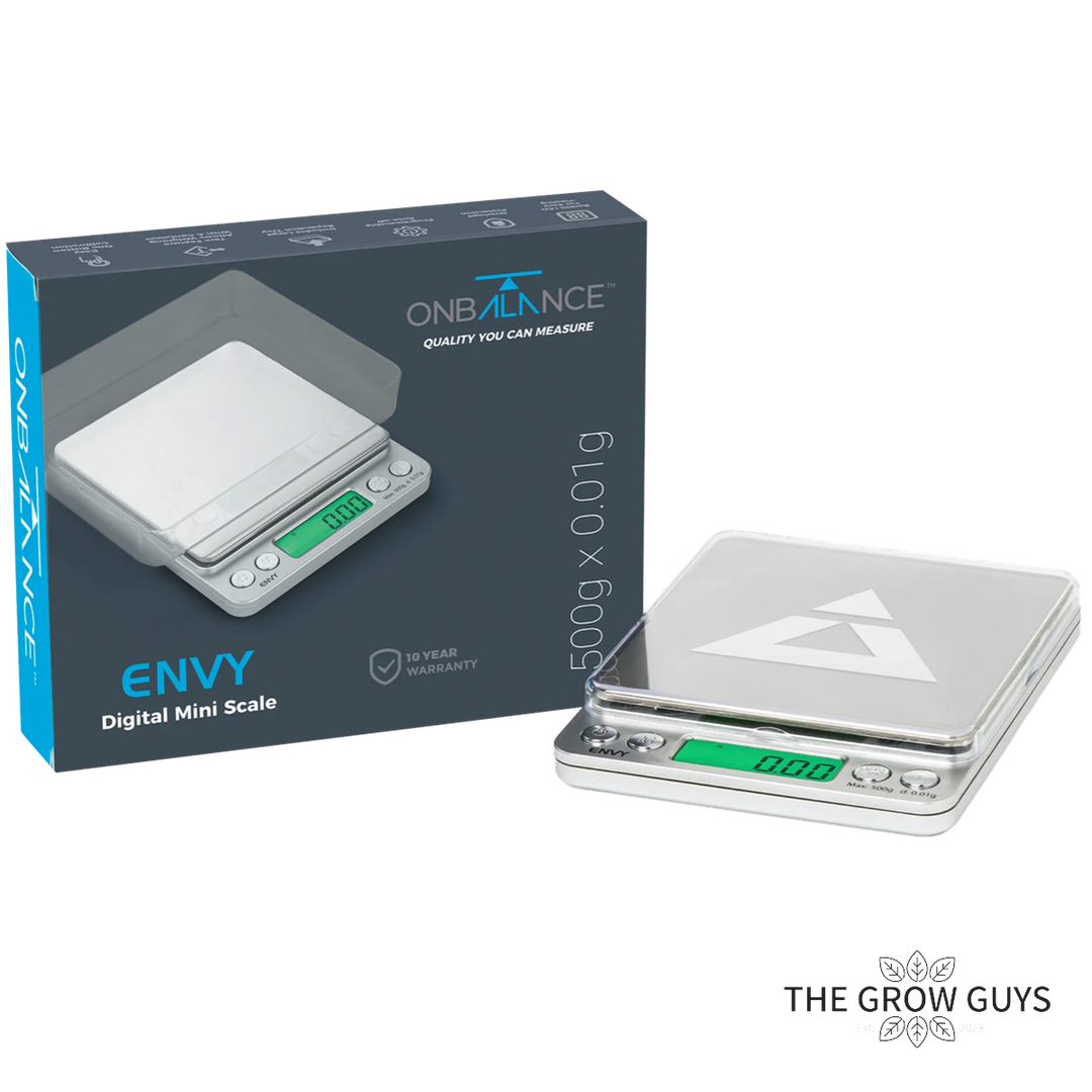 Envy NV-500 Mini Scale by On Balance — 500g x 0.01g Digital Scale with Dual Weighing Trays