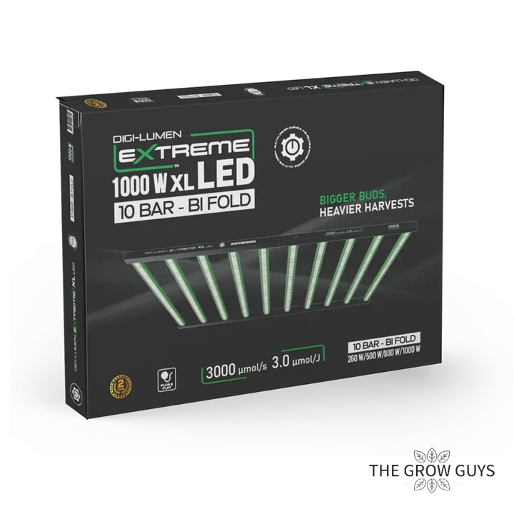 Extreme 1000W XL LED Grow Light by Digi-Lumen — 10-Bar Bi-Fold Full Spectrum