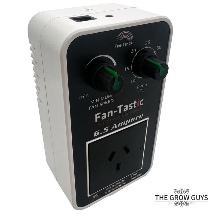 Fan-Tastic 6.5A Smart Fan Controller with Temp Probe — Automatic Grow Room Climate Control
