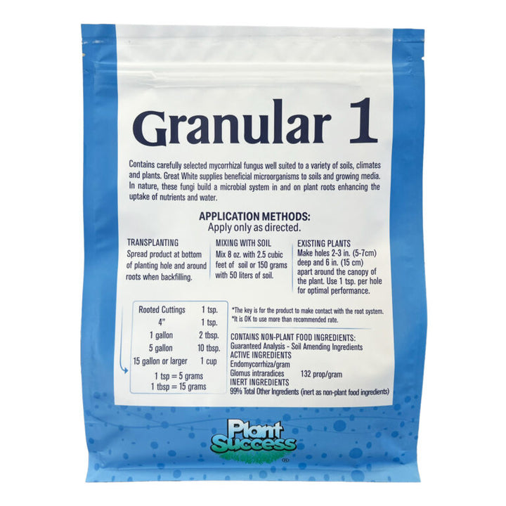 Great White Granular One by Plant Success - Mycorrhizal Root Enhancer