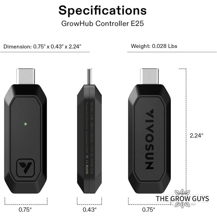 GrowHub E25 Controller by Vivosun – Smart Expansion Port for E42/E42A