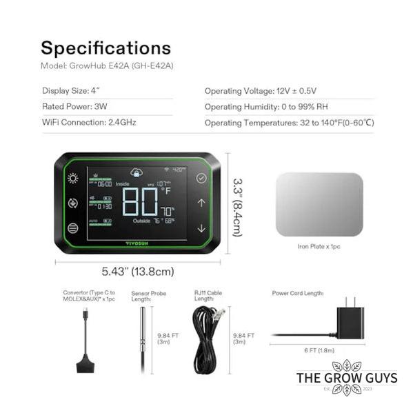GrowHub E42A Controller by VIVOSUN - smart grow environment controller