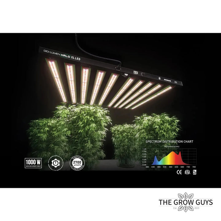Halo LED 1000W XL by Digi-Lumen — 10-Bar Bi-Fold Full Spectrum LED Grow Light