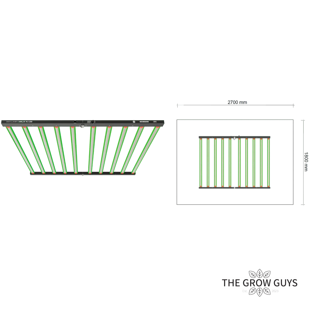 Halo LED 1000W XL by Digi-Lumen — 10-Bar Bi-Fold Full Spectrum LED Grow Light