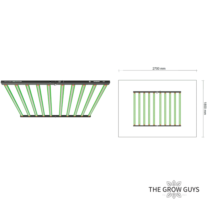 Halo LED 1000W XL by Digi-Lumen — 10-Bar Bi-Fold Full Spectrum LED Grow Light