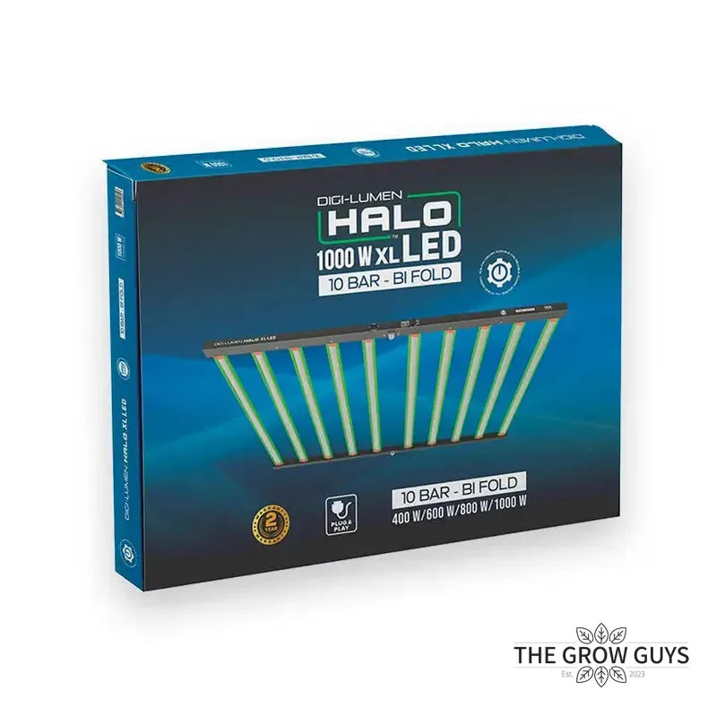 Halo LED 1000W XL by Digi-Lumen — 10-Bar Bi-Fold Full Spectrum LED Grow Light