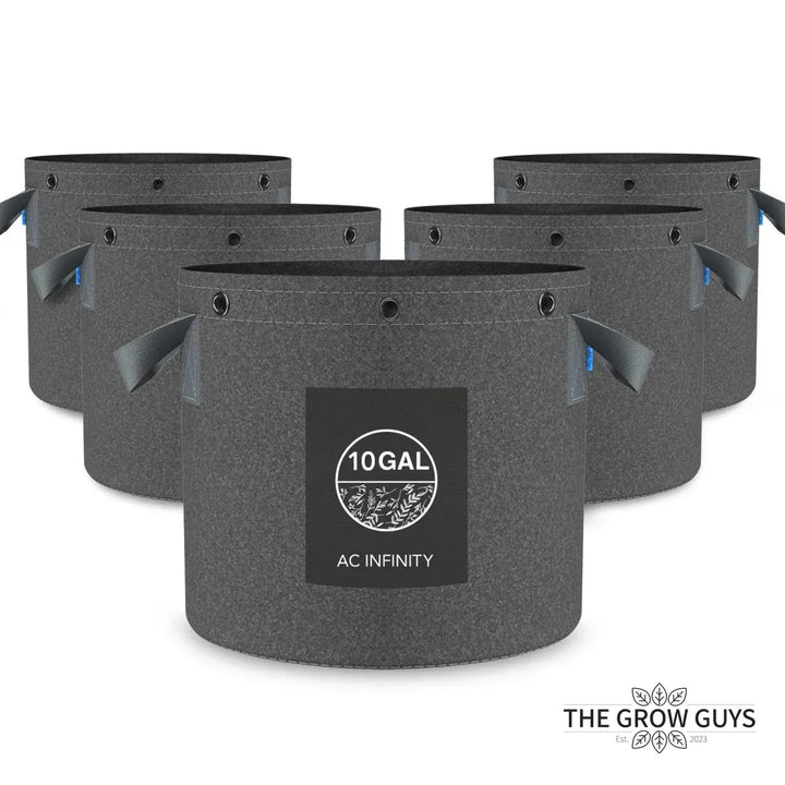 Heavy Duty Fabric Pots by AC Infinity — 500G 5-Pack with Steel LST Rings