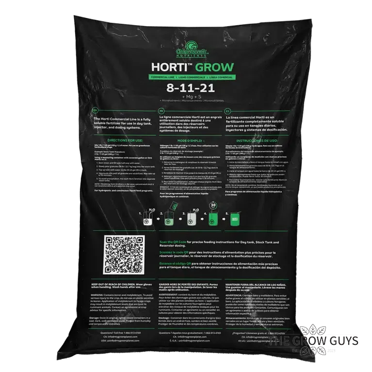 Horti Grow by Green Planet — 8-11-21 Dry Veg Base Nutrient
