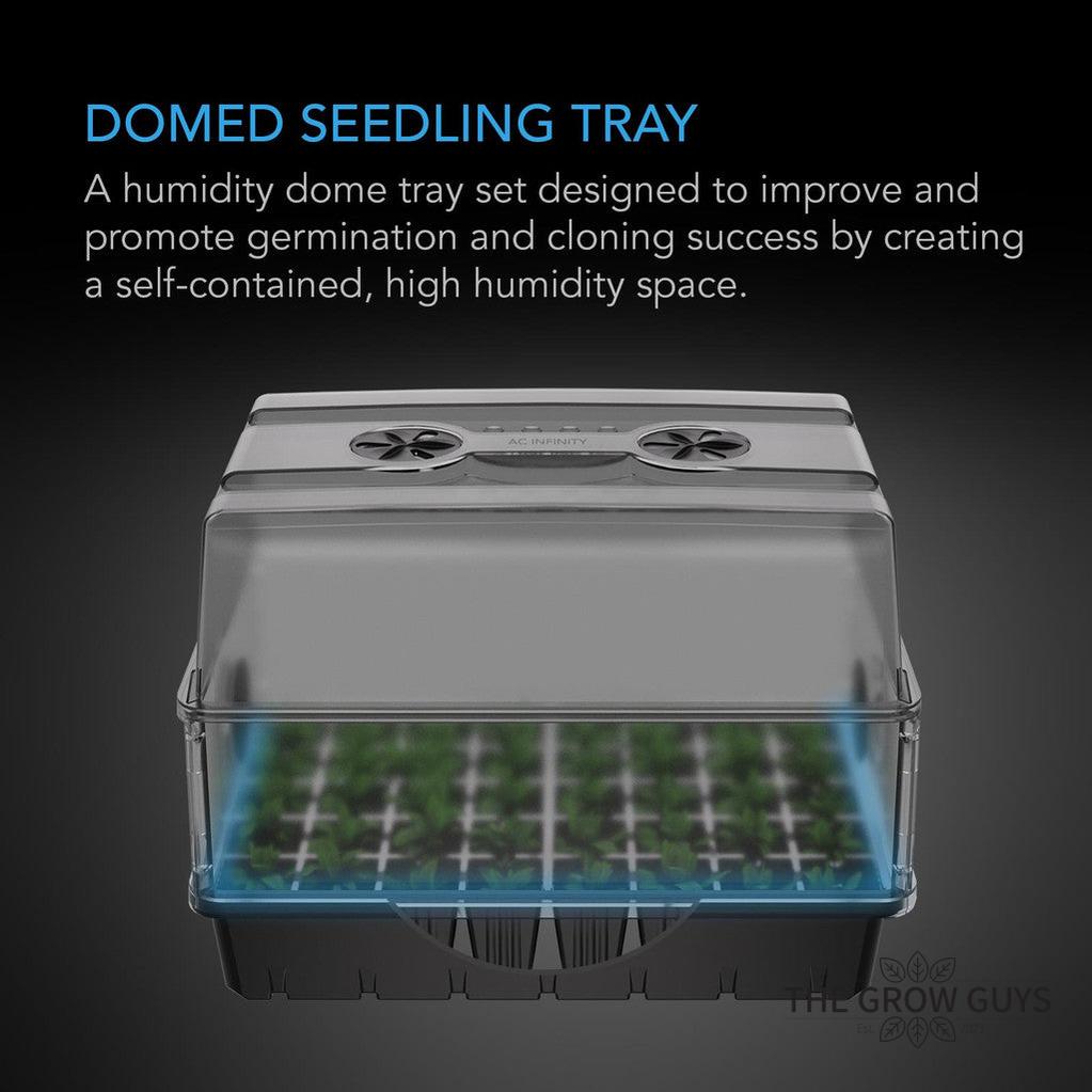 Humidity Dome with Height Extension 5x8 by AC Infinity — 40-Cell Seed & Clone Propagation Kit