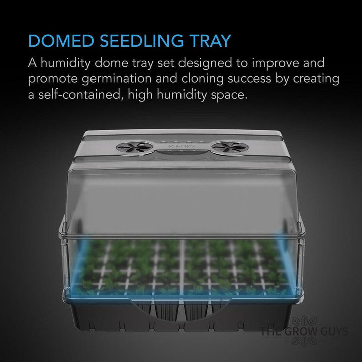 Humidity Dome with Height Extension 5x8 by AC Infinity — 40-Cell Seed & Clone Propagation Kit