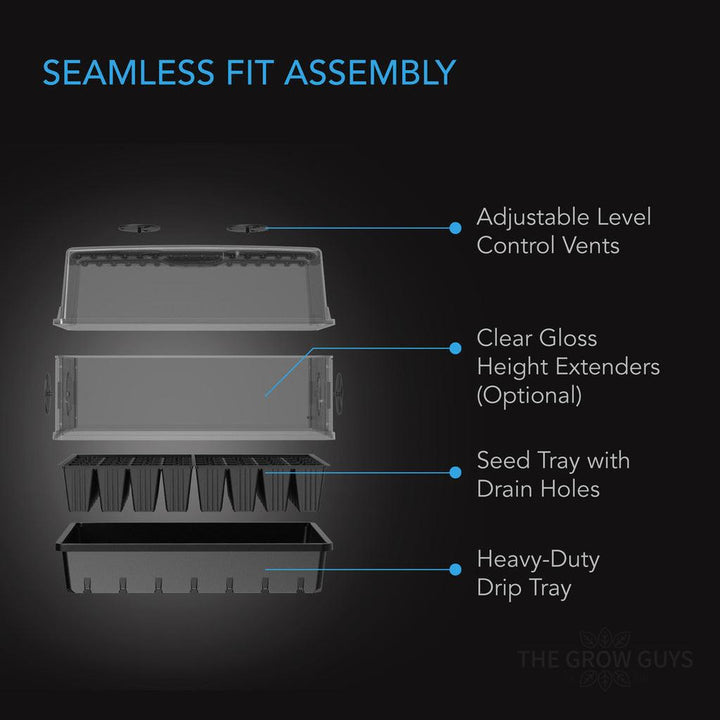 Humidity Dome with Height Extension 5x8 by AC Infinity — 40-Cell Seed & Clone Propagation Kit