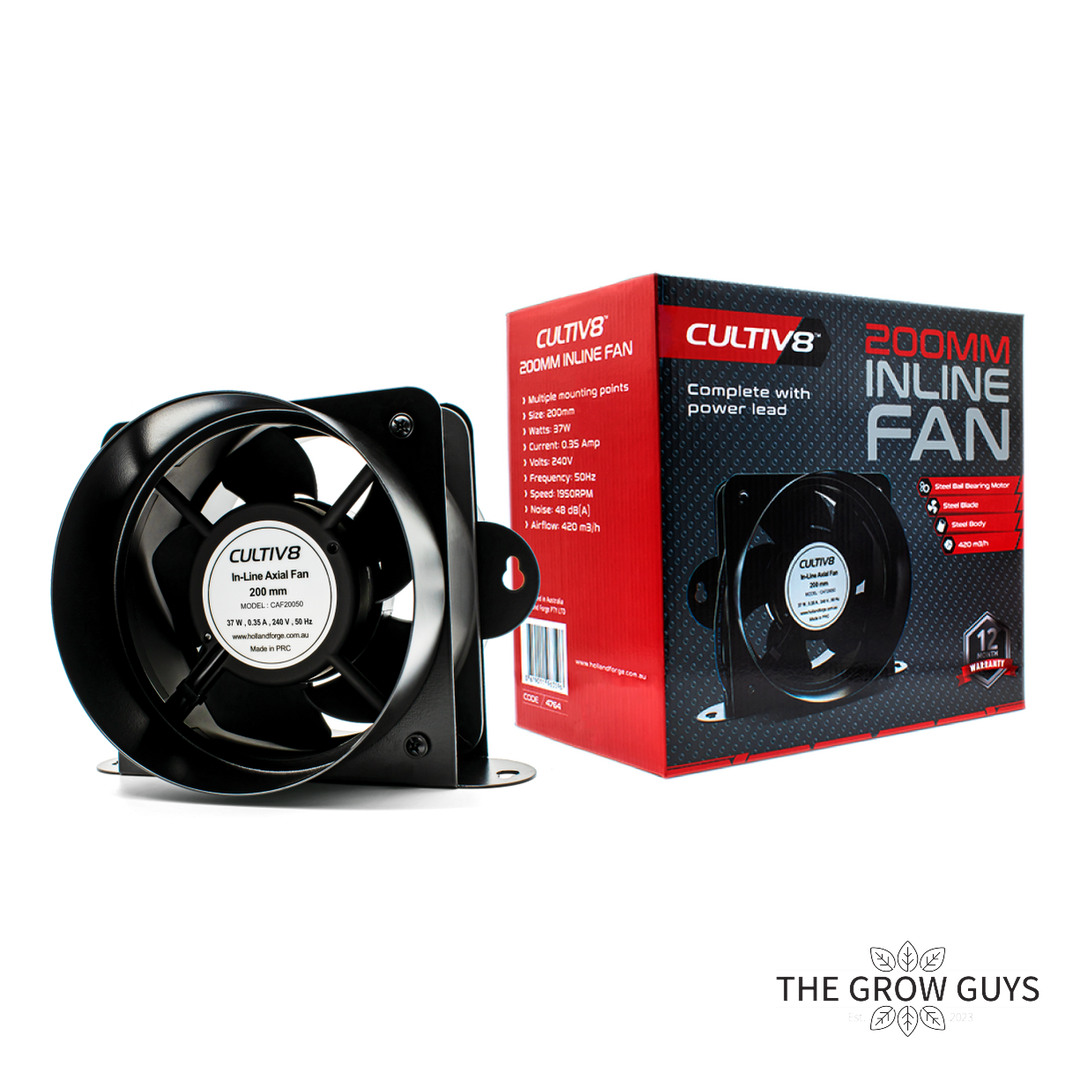 Inline Fans by Cultiv8 — Quiet Steel Duct Booster Fans for Grow Tents