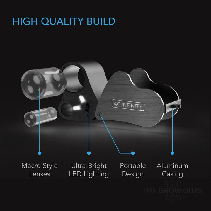 Jeweler's Loupe with LED by AC Infinity — 30x & 60x Dual Lens