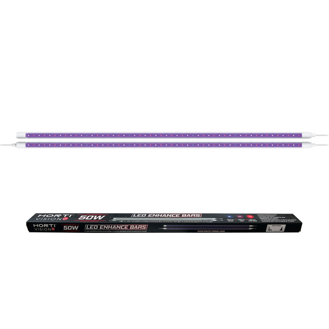 50W LED Enhance Bars by Hortivision - spectrum booster bars for LED grow lights