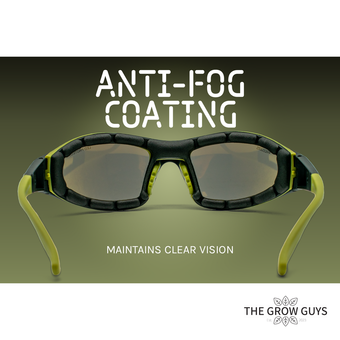 LED Protective Eyewear by Treegers - Grow Room Glasses for Full-Spectrum LED Lights
