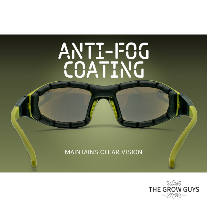 LED Protective Eyewear by Treegers - Grow Room Glasses for Full-Spectrum LED Lights