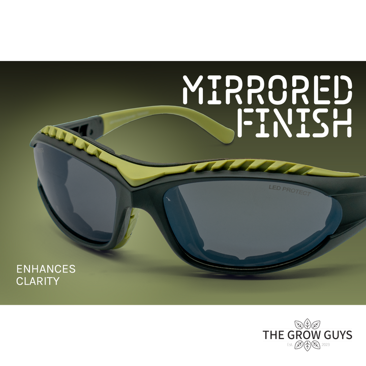 LED Protective Eyewear by Treegers - Grow Room Glasses for Full-Spectrum LED Lights