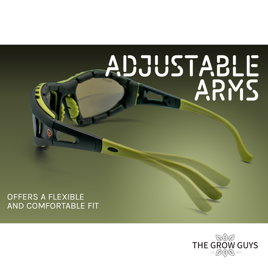 LED Protective Eyewear by Treegers - Grow Room Glasses for Full-Spectrum LED Lights