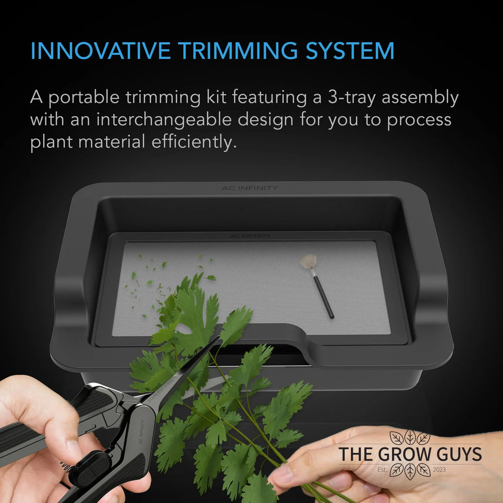 Large Trim Tray System by AC Infinity — Three-Tier Harvest Workstation