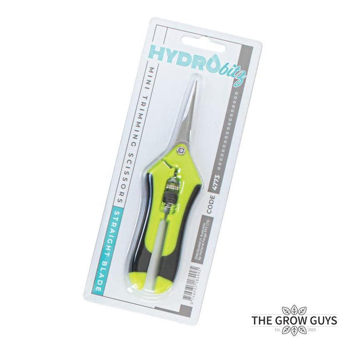 Mini Trimming Scissors — Straight Blade by Hydro Bitz — Precision Bud & Softwood Trimmer