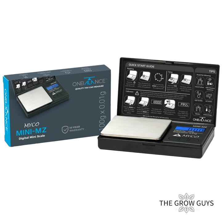 Myco Mini MZ Pocket Scale by On Balance — 100g x 0.01g Digital Pocket Scale (Hinged Cover)