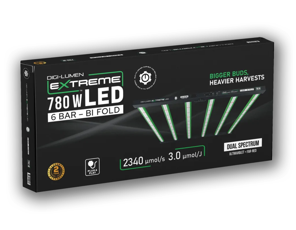 Extreme 780W Dual Spectrum LED Grow Light by Digi-Lumen — 6-Bar Bi-Fold UV + Far-Red