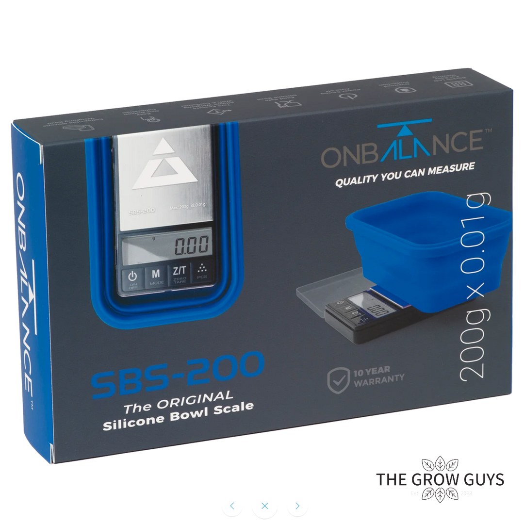 SBS-200 Silicone Bowl Scale by On Balance — 200g x 0.01g Precision Scale with Collapsible Bowl