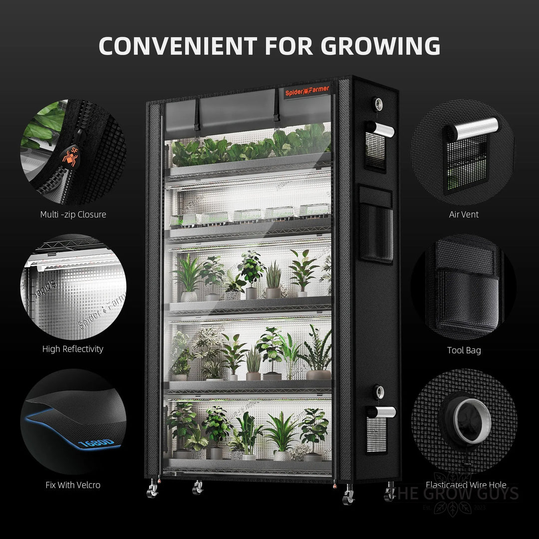 SF-Plantstand230 by Spider Farmer - 6-tier indoor plant stand with integrated grow lights