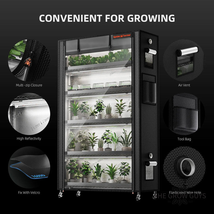 SF-Plantstand230 by Spider Farmer - 6-tier indoor plant stand with integrated grow lights