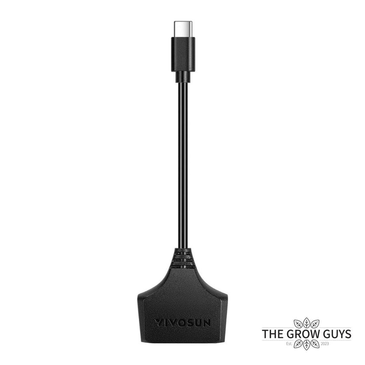 SGS Converter Type-C to Molex & AUX by VIVOSUN - GrowHub fan adapter cable