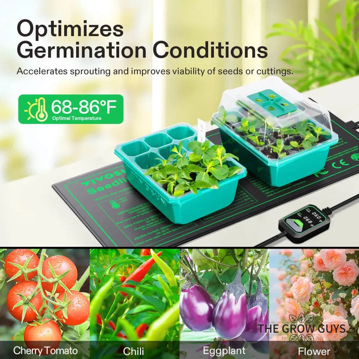 Seedling Heat Mat with Thermostat by VIVOSUN - propagation heating mat