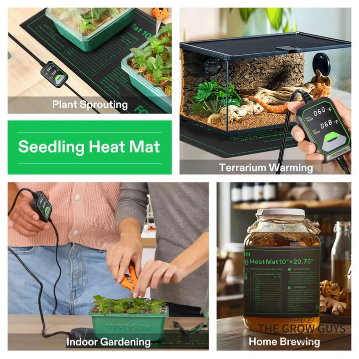 Seedling Heat Mat with Thermostat by VIVOSUN - propagation heating mat