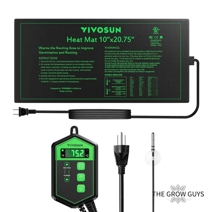Seedling Heat Mat with Thermostat by VIVOSUN - propagation heating mat