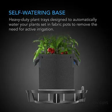 Self-Watering Fabric Pot Base by AC Infinity — 4-Pack Hands-Free Watering Trays