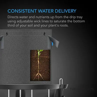 Self-Watering Fabric Pot Base by AC Infinity — 4-Pack Hands-Free Watering Trays