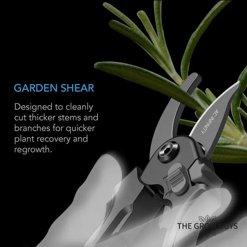 Stainless Steel Bypass Shears by AC Infinity — Spring-Loaded Pruners for Thick Stems