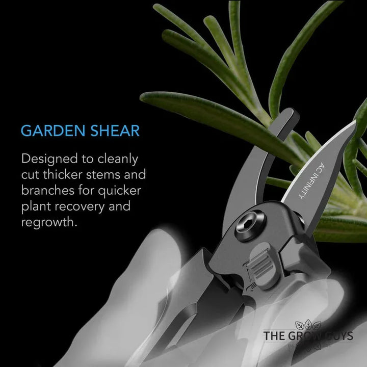Stainless Steel Bypass Shears by AC Infinity — Spring-Loaded Pruners for Thick Stems