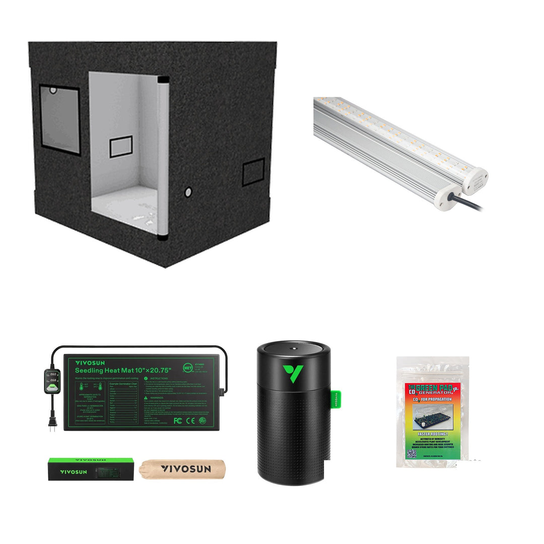 Propagation Kit by The Grow Guys — Clone Tent, LED, Heat Mat, Humidifier & CO2