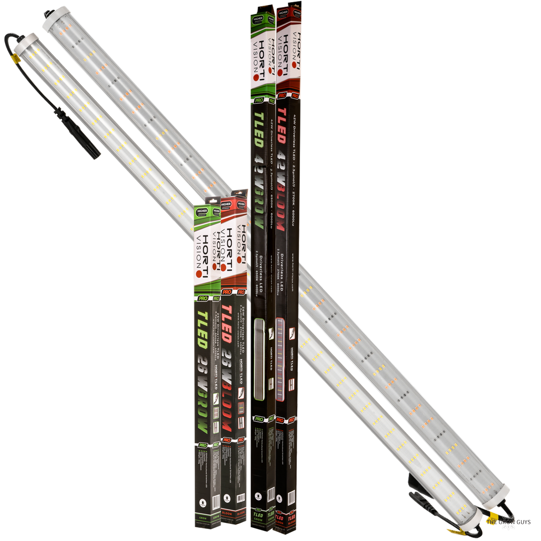 TLED Driverless LED Grow Bar by Horti-Vision — Slimline 26W/42W Grow & Bloom Spectrum