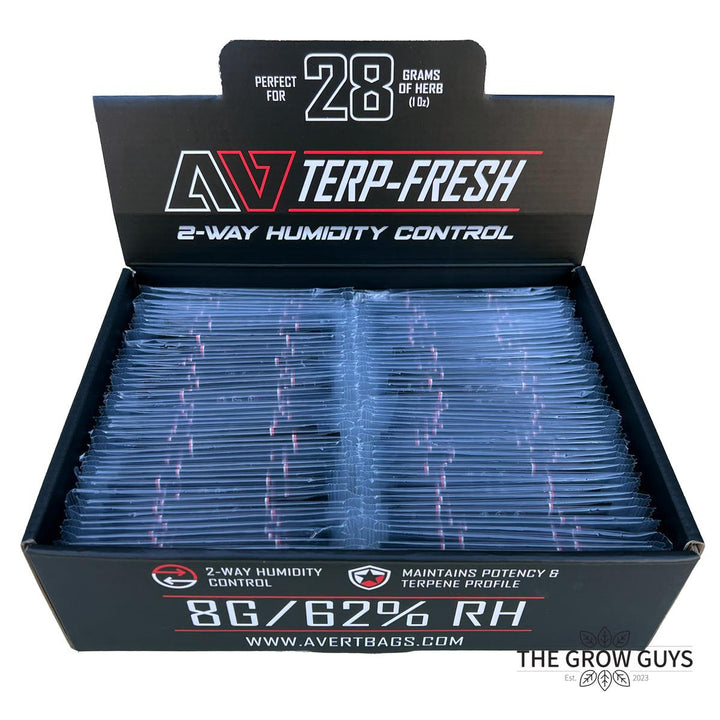 Terp Fresh 28g by Avert — Compostable 2-Way 62% RH Humidity Pack for Quarter Jar Storage
