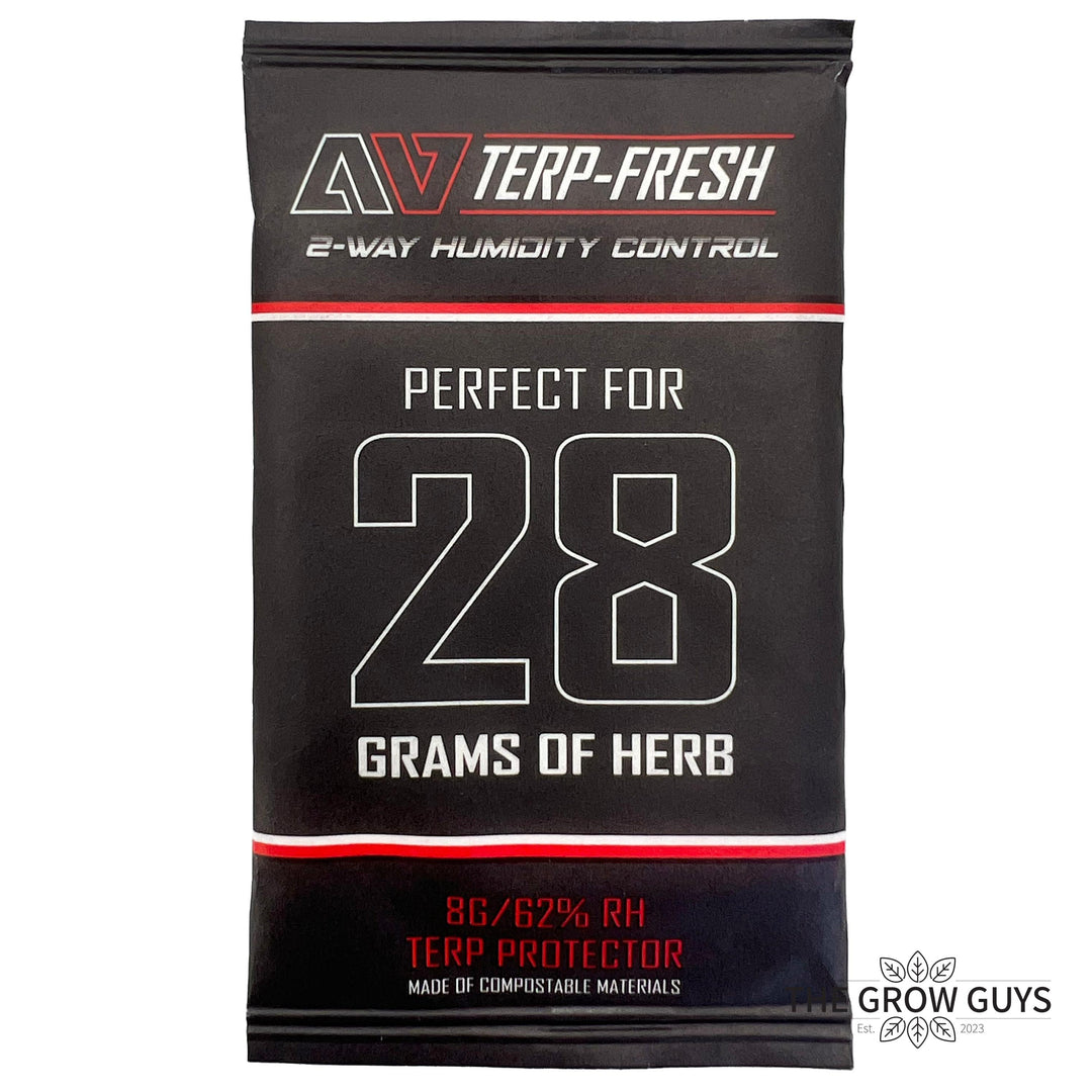 Terp Fresh 28g by Avert — Compostable 2-Way 62% RH Humidity Pack for Quarter Jar Storage