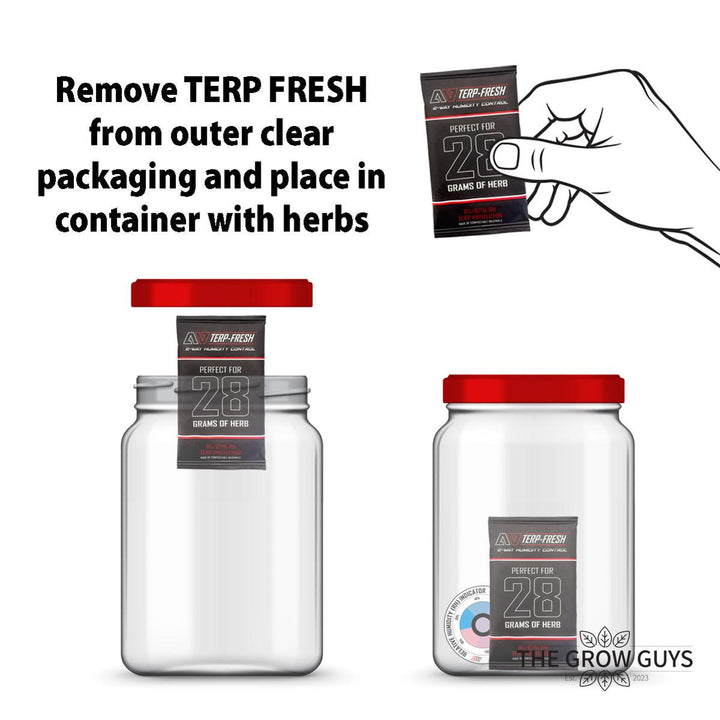 Terp Fresh 460g by Avert — Compostable 2-Way 62% RH Humidity Pack for Bulk Bins & Pound Storage
